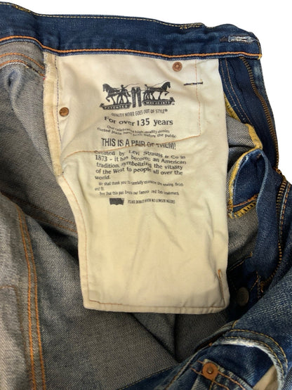 LEVIS 508 REDLINE SELVEDGE MENS RED TAB RAW DENIM JEANS ROCKABILLY 34” W 31” L