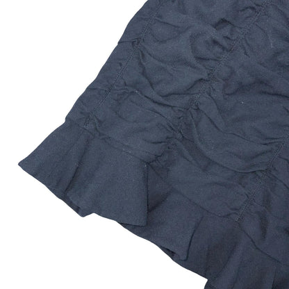 VTG 'ESCADA' BLUE LONG-SLEEVED RUCHED WAIST LUXURIOUS SOPHISTICATED DRESS M 12