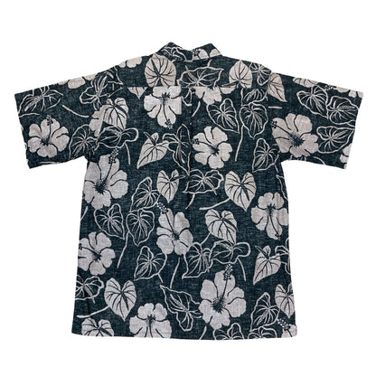 VTG 90S GO BAREFOOT SURF REVERSE PRINT HAWAIIAN SMOCK SHIRT USA MADE LARGE