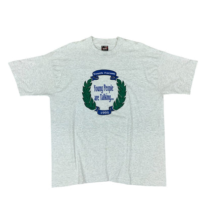 VTG 1995 SCREEN STARS YOUTH FORUM SINGLE STITCH DOUBLE SIDED GRAPHIC TEE XL
