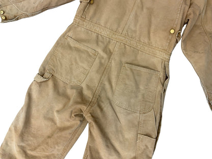 VTG CARHARTT LTD 1989 100 YEAR CANVAS QUILT LINED BOILER OVERALLS USA WORKWEAR M