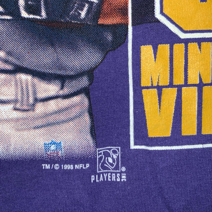 VTG RARE 'CSA' PURPLE NFL RANDY MOSS 1984 MINNESOTA VIKINGS GRAPHIC T-SHIRT 2XL