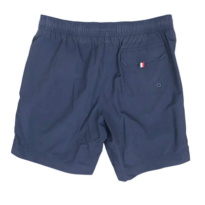 VTG 00s 'TOMMY HILFIGER' NAVY BLUE LOGO JOGGER ELASTICATED SHORTS SMALL