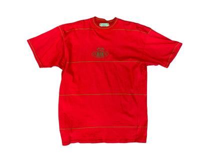 VTG 90s SINGLE STITCH RED GYMNASIUM NEW ZEALAND UNIVERSITY T SHIRT L