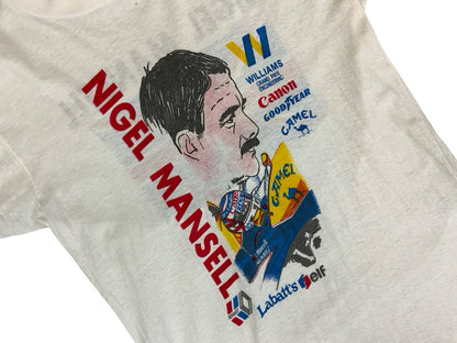 VTG EARLY 90s SINGLE STITCH NIGEL MANSELL FORMULA 1 F1 CHAMPION 92 T SHIRT XS
