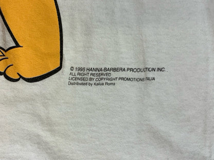 VTG 90s 1995 SINGLE STITCH FLINTSTONES PEBBLES BAMBAM HANNA BARBERA T SHIRT XS