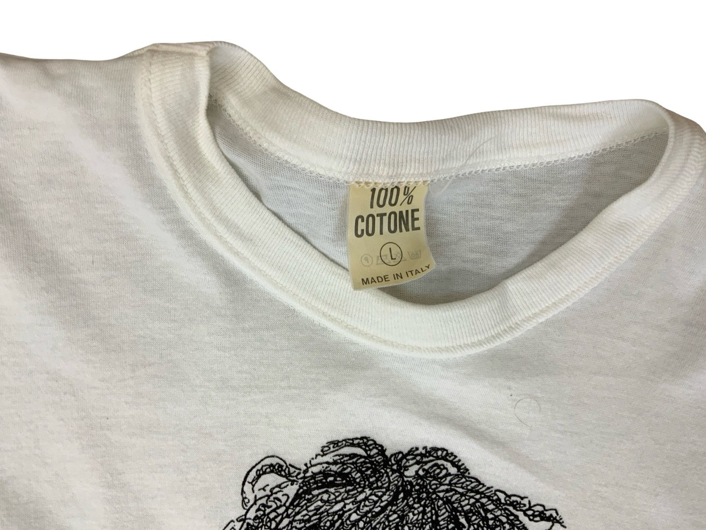 RARE VTG 1990s ITALIAN AC MILAN RUUD GULLIT CARTOON T SHIRT FOOTBALL SOCCER XS