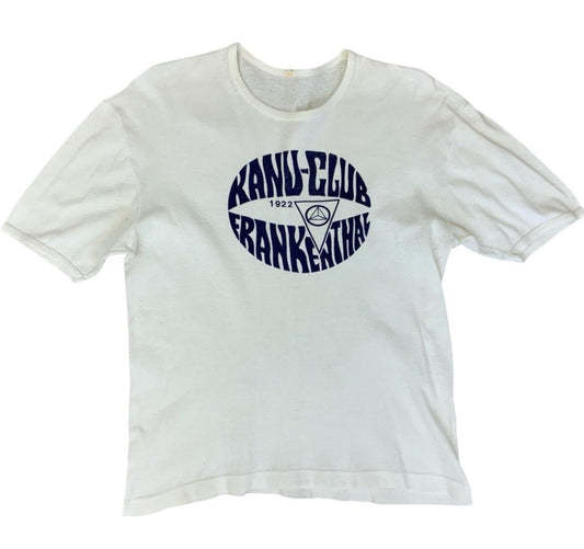 VTG 1970s KANU CLUB FRANKENTHAL SAXONY CANOE & SAILING CLUB 1922 PRINT T SHIRT S