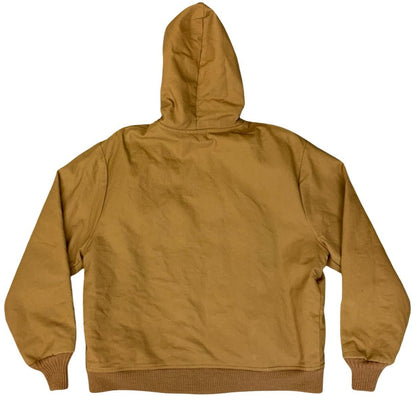 VTG USA IMPORTED DICKIES DUCK CANVAS HOODED WORKWEAR JACKET QUILT LINED LARGE