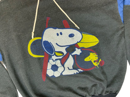 VTG 80s ITALIAN MADE SNOOPY SWEATSHIRT CHARCOAL SWEATSHIRT SWEAT XL