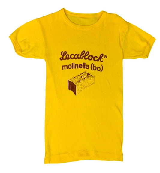 VTG 1970s ITALIAN SINGLE STITCH T SHIRT LECABLOCK MOLINELLA BOLOGNA BUILDING XS