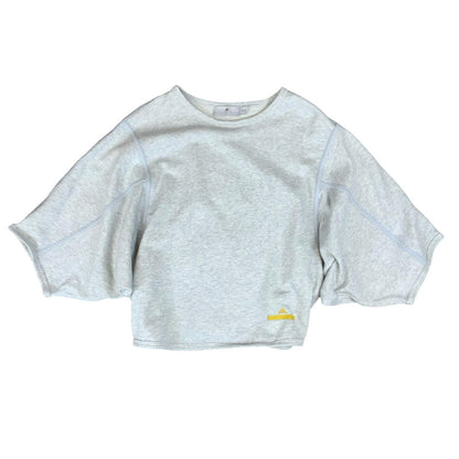 VTG 'ADIDAS' x 'STELLA MCARTNEY' ASM GREY BATWING CROP SWEATSHIRT JUMPER L 16