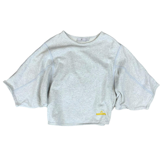 VTG 'ADIDAS' x 'STELLA MCARTNEY' ASM GREY BATWING CROP SWEATSHIRT JUMPER L 16