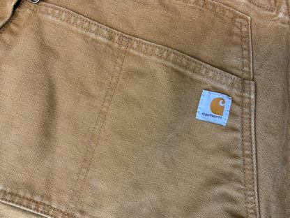 CARHARTT LADIES TAN DUCK CANVAS CARPENTER USA WORKWEAR DUNGAREES SIZE UK20 SHORT