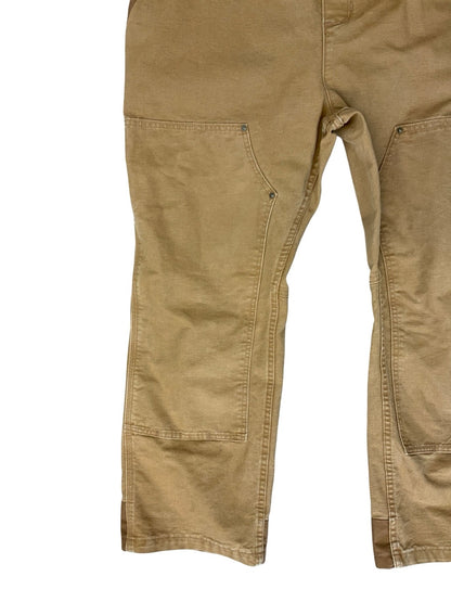 CARHARTT LADIES TAN DUCK CANVAS CARPENTER USA WORKWEAR DUNGAREES SIZE UK20 SHORT