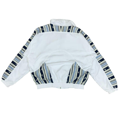 VTG 80s 90s 'SERGIO TACCHINI' WHITE BLUE STRIPED TRACK WINDBREAKER JACKET L