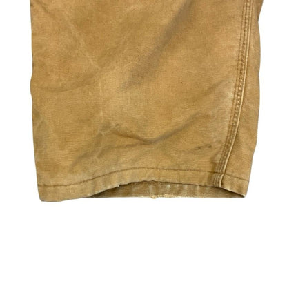 CARHARTT TAN DUCK CANVAS QUILT LINED BOILER SUIT OVERALLS USA WORKWEAR 48W 27L