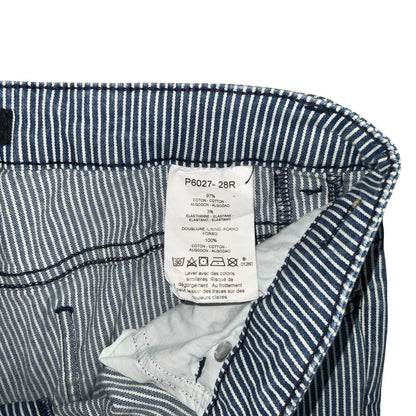 'CAROLL PARIS' STRIPED BLUE WHITE HIGH-WAIST WIDE-LEG DENIM JEANS M 12