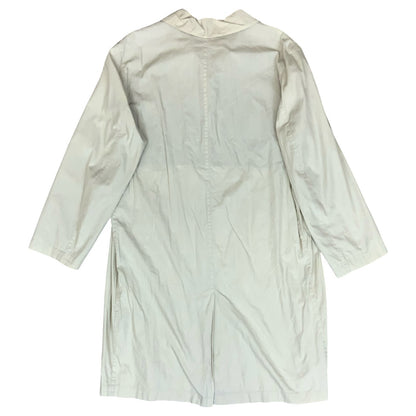 VTG 'POLO' BY 'RALPH LAUREN' OFF-WHITE OVERSIZED 1/2 LINED TRENCH COAT LARGE