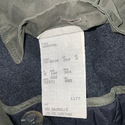 VTG 90s 'HUGO BOSS' ARMY GREEN DOUBLE-BREASTED BELTED MILITARY TRENCH COAT L/XL