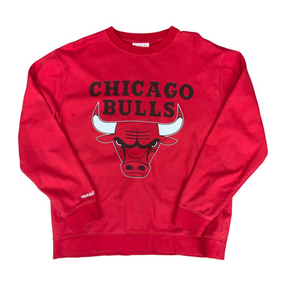 VTG 2012 'MITCHELL & NESS' CHICAGO BULLS RED LOGO CREWNECK NBA SWEATSHIRT XL