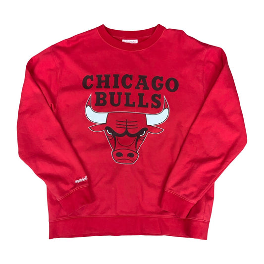 VTG 2012 'MITCHELL & NESS' CHICAGO BULLS RED LOGO CREWNECK NBA SWEATSHIRT XL