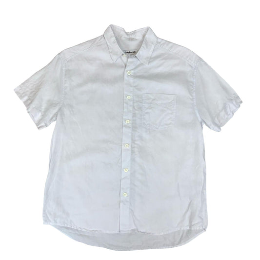 VTG 'CACHAREL'  OFF-WHITE BUTTON-UP CHEST POCKET SHORT SLEEVED CASUAL SHIRT MED