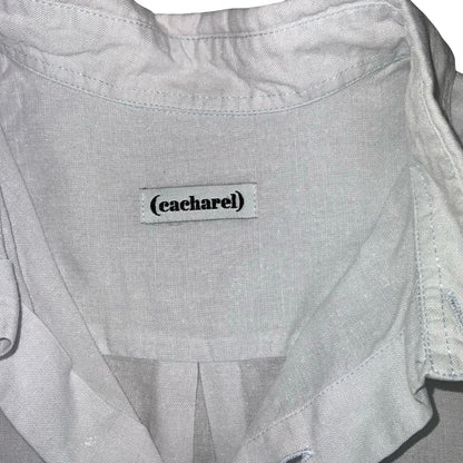 VTG 'CACHAREL'  OFF-WHITE BUTTON-UP CHEST POCKET SHORT SLEEVED CASUAL SHIRT MED