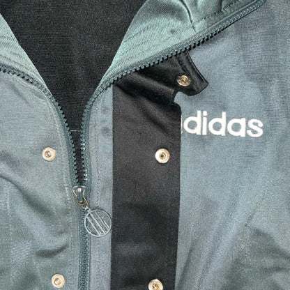 VTG 90s 'ADIDAS' GREEN ORANGE BLACK WHITE TRACK TOP USA JERSEY ATHLETIC JACKET M