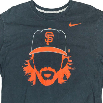 'NIKE' BLACK ORANGE GRAPHIC MLB SAN FRANCISCO GIANTS CASUAL SPORTS T-SHIRT L