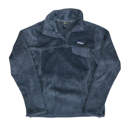VTG 90s 'PATAGONIA' GREY WAFFLE STYLE PULL-OVER FLEECE WITH POCKETS S 10