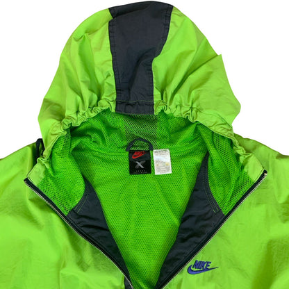 VTG 90s 'NIKE' RETRO GREEN BLACK CROSS-TRAINING SHELL WINDBREAKER JACKET 3XL