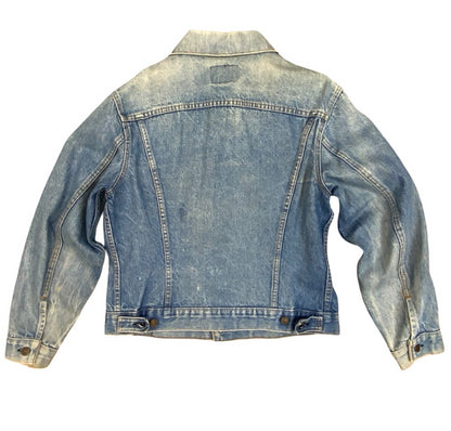 VTG 1980s USA MADE LEVIS TYPE 3 70505 TRUCKER DENIM JACKET LOVELY FADES LARGE