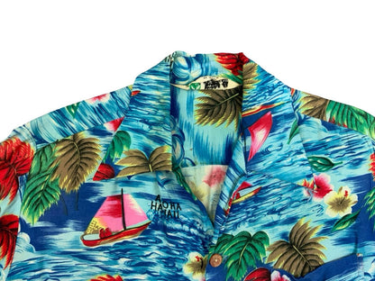 VTG 1960s GENUINE HAWAIIAN RAYON ALOHA SHIRT MADE IN HAWAII TIKI ROCKABILLY M