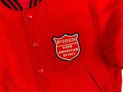 VTG 1980s McGREGOR USA WOOLLEN VARSITY JACKET LETTERMAN FELT LETTERING MED