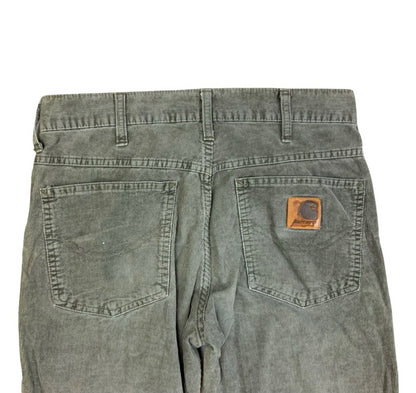 VTG CARHARTT WESTERN PANT GREY CORDUROY JEANS TROUSERS 30” W 31”L