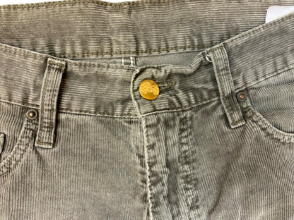 VTG CARHARTT WESTERN PANT GREY CORDUROY JEANS TROUSERS 30” W 31”L