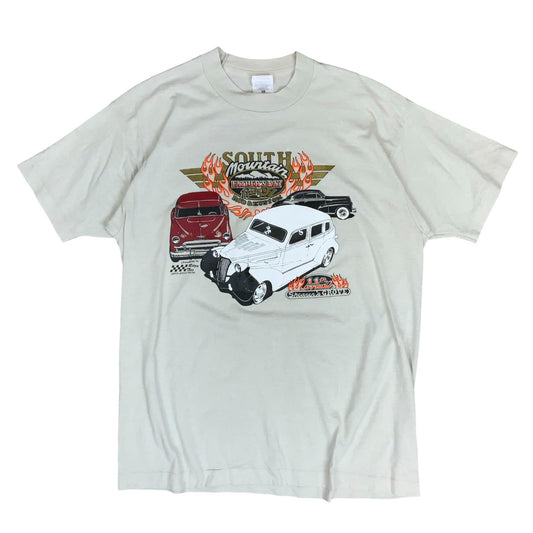VTG 90s 'FRUIT OF THE LOOM' SINGLE STITCH WHITE SOUTH MOUNTAIN T-SHIRT L