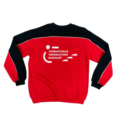 Vintage Deadstock 1990's Puma Teamsports Toto Lotto Red Black Crewneck Sweater L
