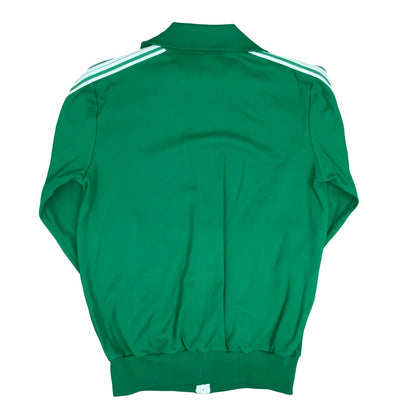 VTG 70s 80s 'GRASSHOPPERS' GREEN WHITE STRIPED TRAINING TRACK JACKET L