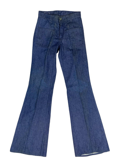 VTG RARE UNWORN LADIES 1970s LEVIS WHITE TAB DENIM FLARES JEANS S 8-10