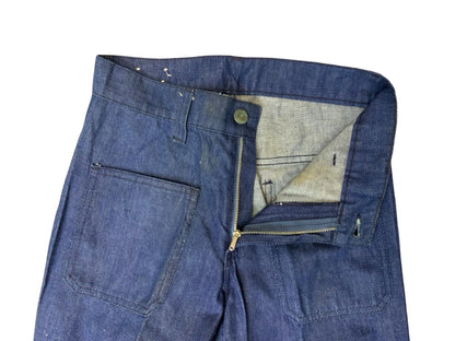 VTG RARE UNWORN LADIES 1970s LEVIS WHITE TAB DENIM FLARES JEANS S 8-10