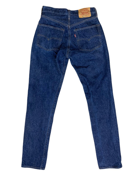 VTG 1990s RARE USA LEVIS 555 VALENCIA ST 501 SELVEDGE REWORKED SLIM LEG 28W 33L