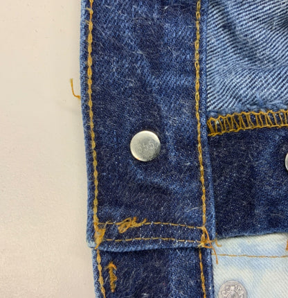 VTG 1990s RARE USA LEVIS 555 VALENCIA ST 501 SELVEDGE REWORKED SLIM LEG 28W 33L