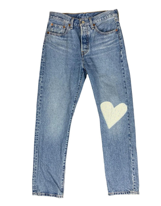 LEVIS LTD EDTN 501 150 150th ANNIVERSARY JEANS 1873-2023 HEART PATCH 30W 30L