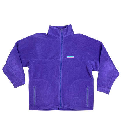 Vintage 1980s Berghaus Purple Lilac Zip-Up Fleece Jacket Sweatshirt Extra Large