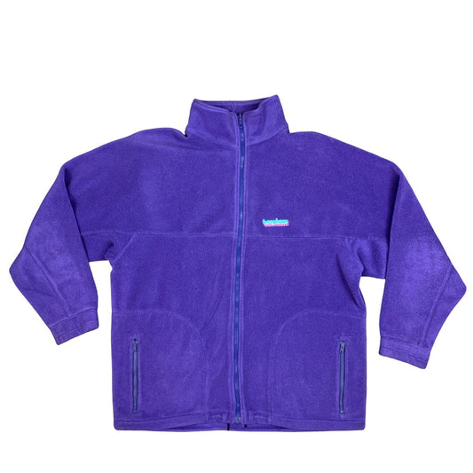 Vintage 1980s Berghaus Purple Lilac Zip-Up Fleece Jacket Sweatshirt Extra Large