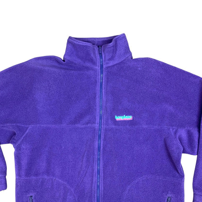 Vintage 1980s Berghaus Purple Lilac Zip-Up Fleece Jacket Sweatshirt Extra Large