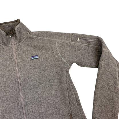 Y2K Patagonia Womens Brown Fleece Zip-Up Jacket Medium
