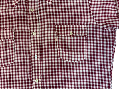 VTG 70s LEVIS BIG E WHITE TAB GINGHAM SHIRT WESTERN ROCKABILLY MOD SKINS XXL
